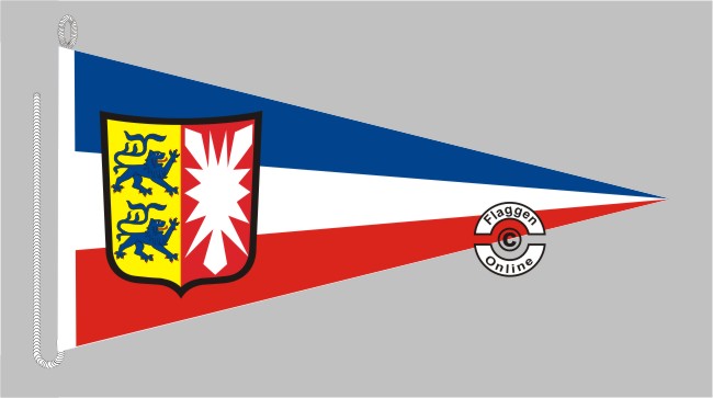Wimpel Schleswig-Holstein – Langwimpel Flagge, 30x150 Cm, Maritimes Fanartikel