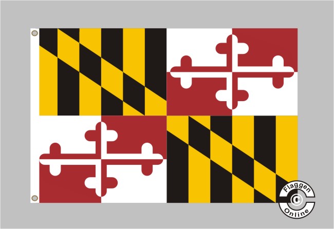 Flagge Fahne USA Maryland Hissflagge 90 x 150 cm 