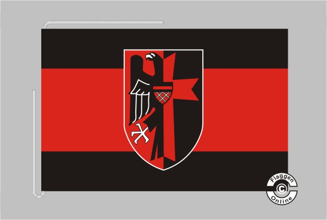 Stockflagge Sudetenland Mit Wappen – 30x45 Cm, Aus Reißfestem Polyester, Inkl. Holzstab